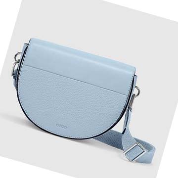 Sac À Main Ecco Textureblock Saddle Femme Bleu | FR 340AHK